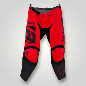 Answer Syncron Racing Pants Mens 34 Red Black BMX MX Off Road Adjustable